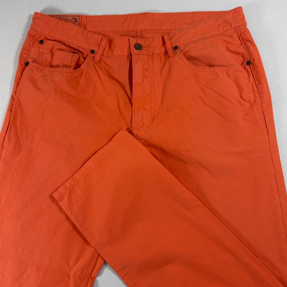 Polo Ralph Lauren Authentic Dungarees Mens 35x32 Orange Straight Chino Pants